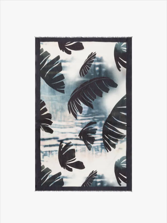 Men Dries Van Noten Scarves and Foulards Printed Cotton Scarf