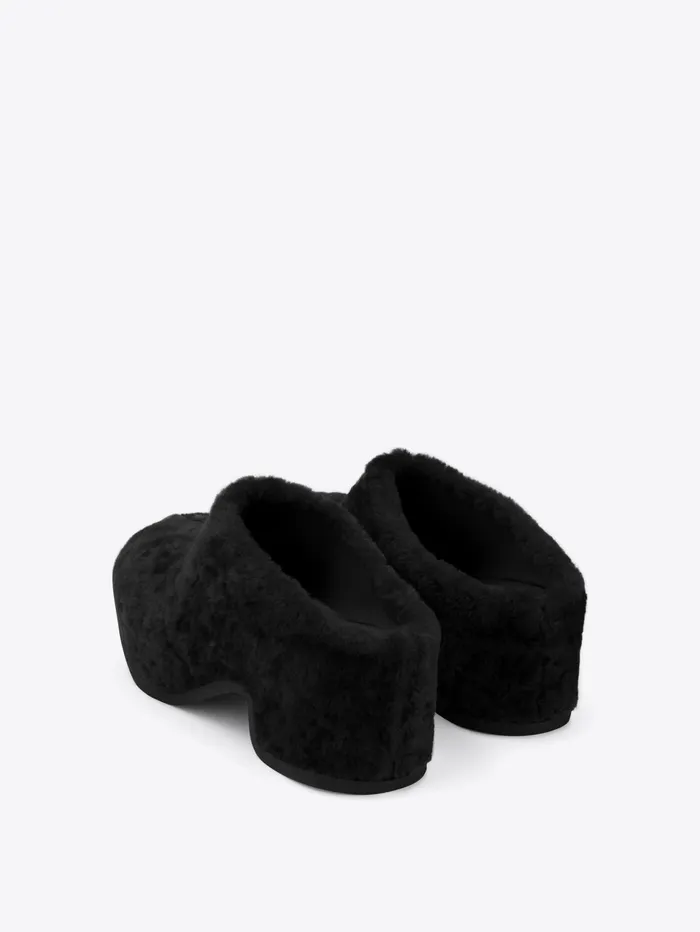 Men Dries Van Noten Shoes Shearling Clogs