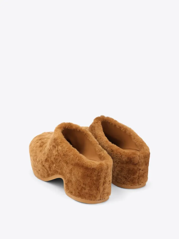 Men Dries Van Noten Shoes Shearling Clogs