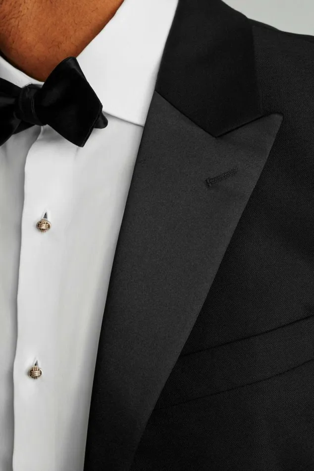 Men Empire Stretch Italian Wool Tuxedo Black Peak Lapel Bonobos Suits Men Empire Stretch Italian Wool Tuxedo Black Peak Lapel Bonobos Suits
