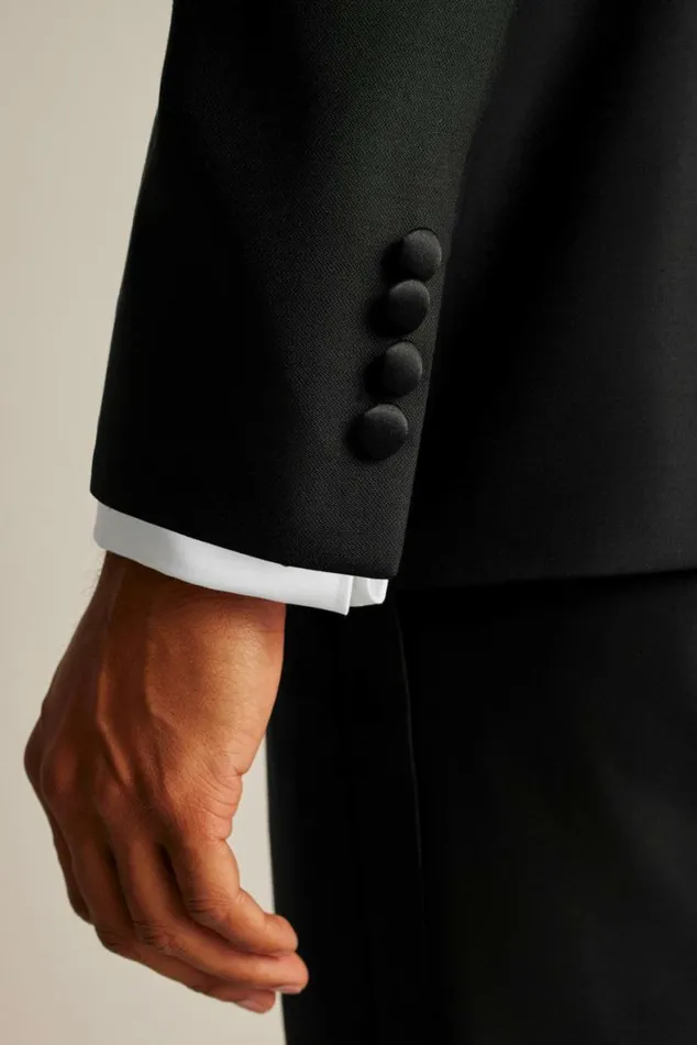 Men Empire Stretch Italian Wool Tuxedo Black Peak Lapel Bonobos Suits Men Empire Stretch Italian Wool Tuxedo Black Peak Lapel Bonobos Suits