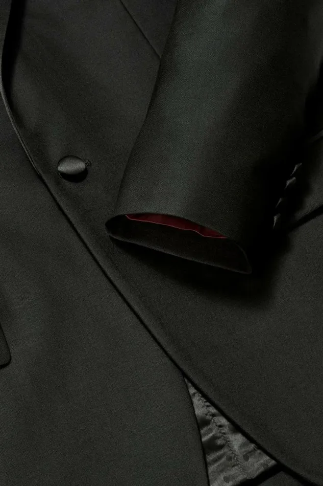 Men Empire Stretch Italian Wool Tuxedo Black Peak Lapel Bonobos Suits Men Empire Stretch Italian Wool Tuxedo Black Peak Lapel Bonobos Suits
