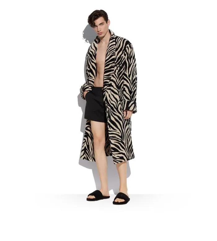 Men Espadrilles and Sandals Tom Ford Towelling Harrison Slipper Black