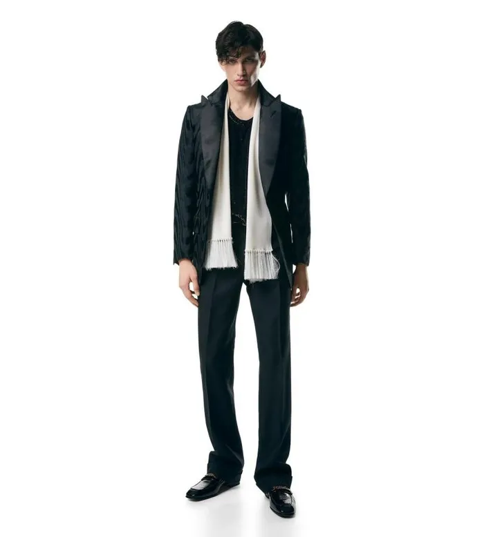 Men Evening Tom Ford Ikat Weave Jacquard Atticus Cocktail Jacket Black Men Evening Tom Ford Ikat Weave Jacquard Atticus Cocktail Jacket Black