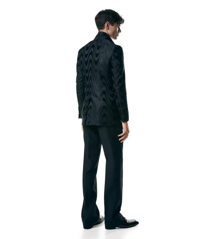 Men Evening Tom Ford Ikat Weave Jacquard Atticus Cocktail Jacket Black Men Evening Tom Ford Ikat Weave Jacquard Atticus Cocktail Jacket Black