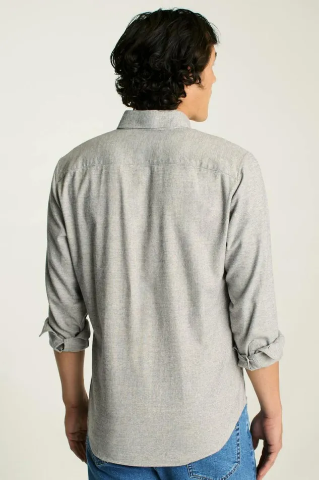 Men Everyday Lightweight Flannel Shirt Grey Dobby Houndstooth Bonobos Overshirts