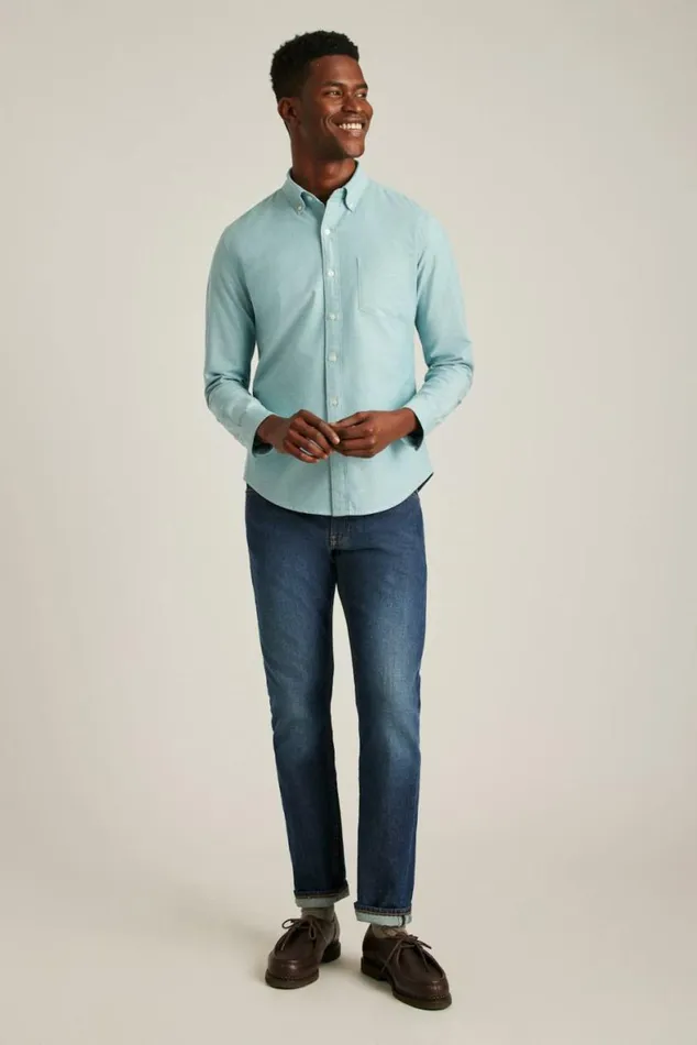 Men Everyday Oxford Shirt Nile Blue Bonobos Business Casual Shirts