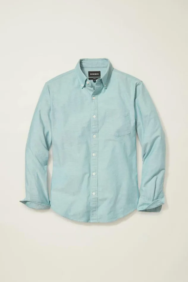 Men Everyday Oxford Shirt Nile Blue Bonobos Business Casual Shirts