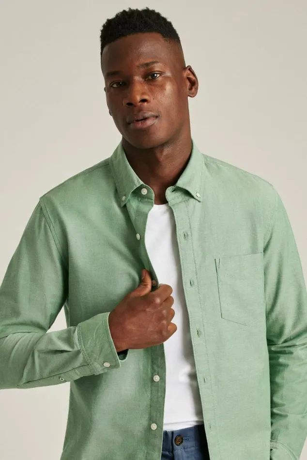 Men Everyday Oxford Shirt Sage Green Bonobos Business Casual Shirts
