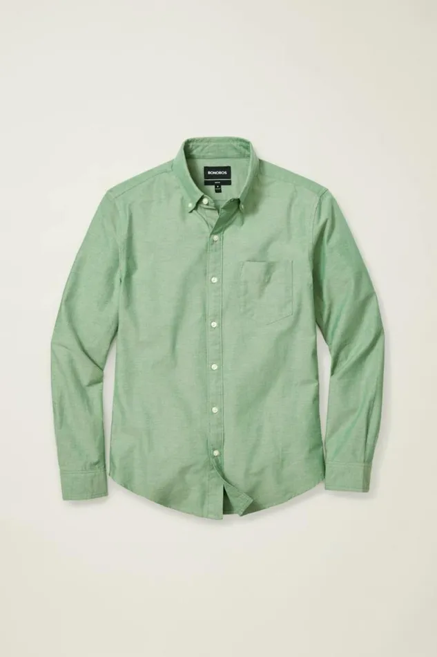 Men Everyday Oxford Shirt Sage Green Bonobos Business Casual Shirts