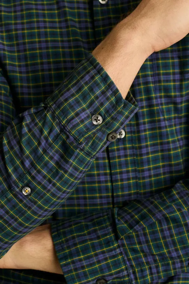 Men Everyday Shirt Blue Green Watson Plaid Bonobos Casual Shirts