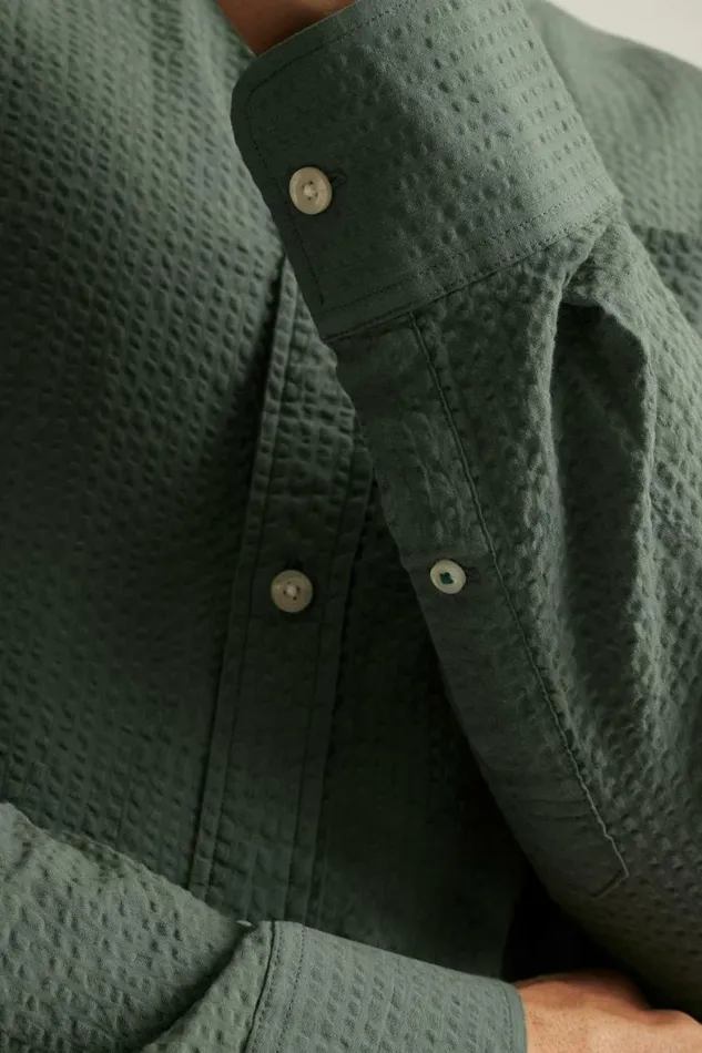 Men Everyday Shirt Deep Sage Seersucker Bonobos Business Casual Shirts