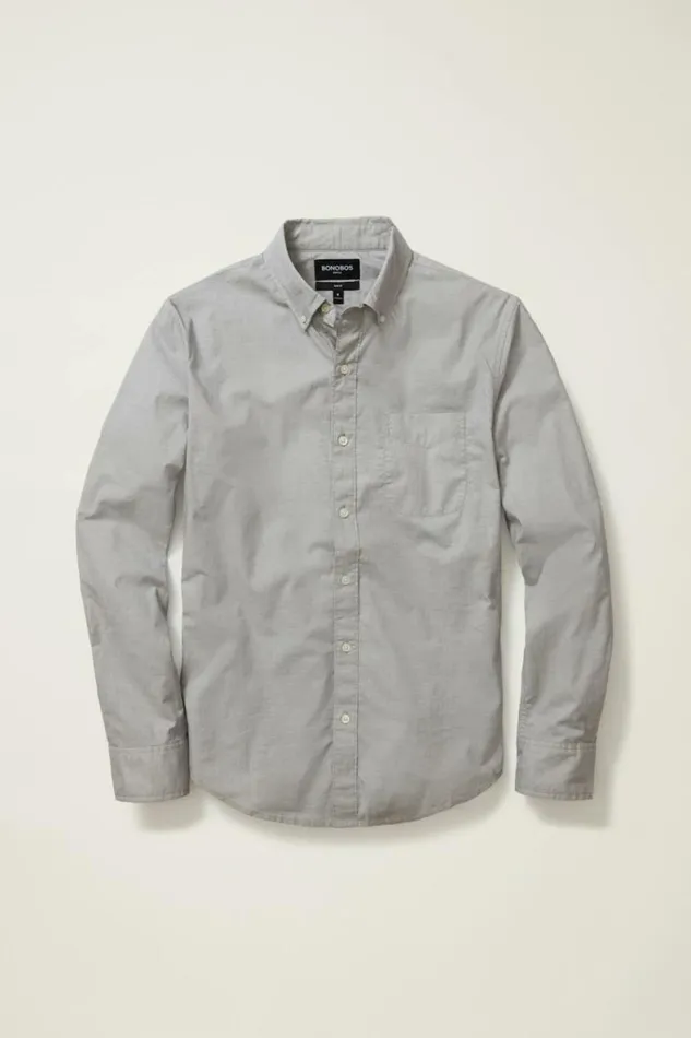 Men Everyday Shirt Grey End On End Bonobos Casual Shirts