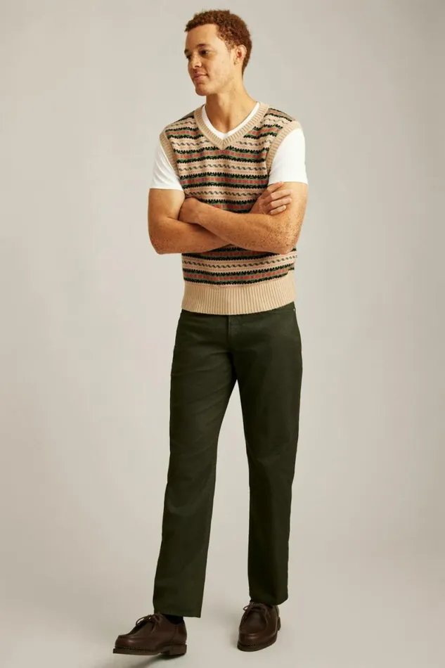 Men Fair Isle Sweater Vest Iona Fair Isle Bonobos Crew and VNeck Sweaters