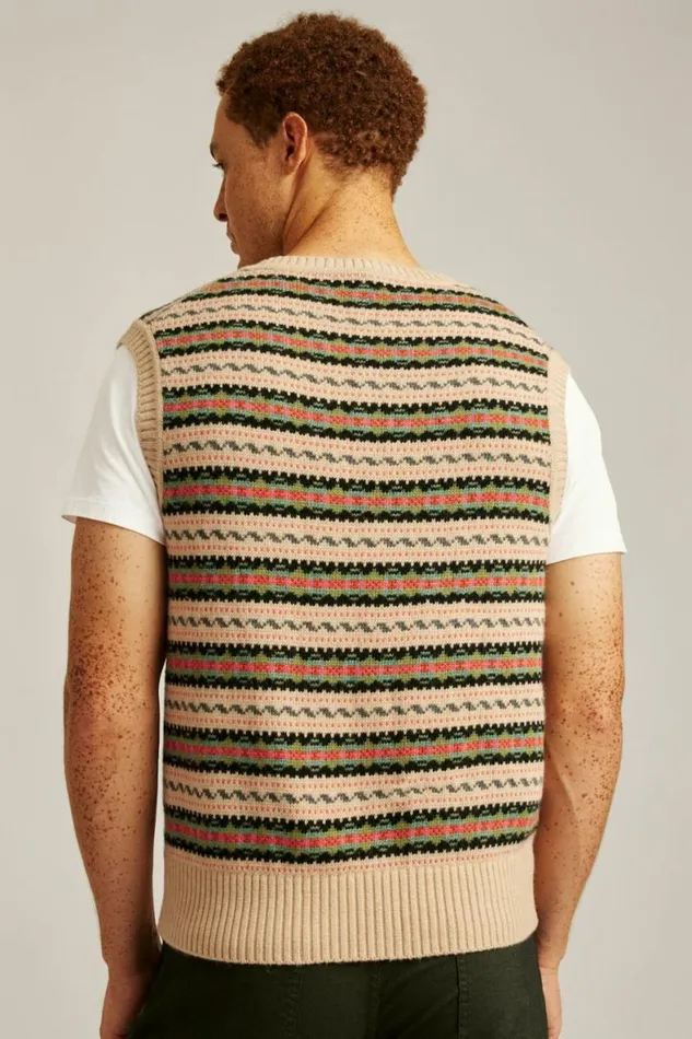 Men Fair Isle Sweater Vest Iona Fair Isle Bonobos Crew and VNeck Sweaters