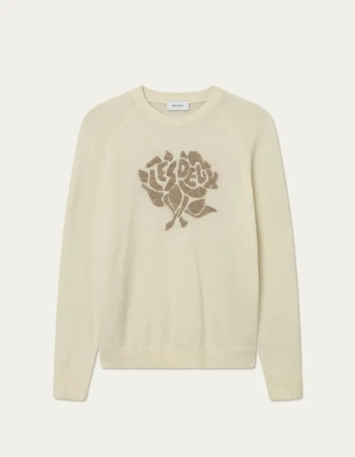 Men Felipe Knit 8211 IvoryLight Desert Sand Les Deux Knitwear