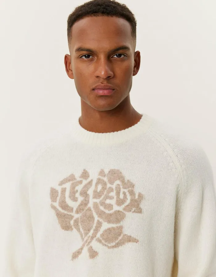 Men Felipe Knit 8211 IvoryLight Desert Sand Les Deux Knitwear