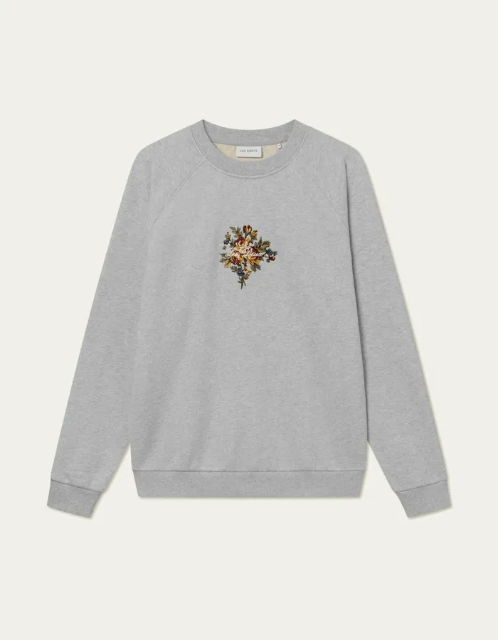 Men Fiore Sweatshirt 8211 Snow Melange Les Deux HoodiesSweatshirts