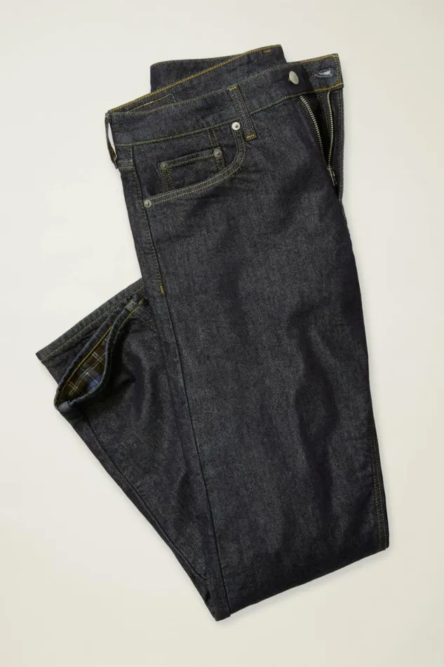 Men Fireside Flannel Lined Jean Resin Rinse Bonobos Jeans