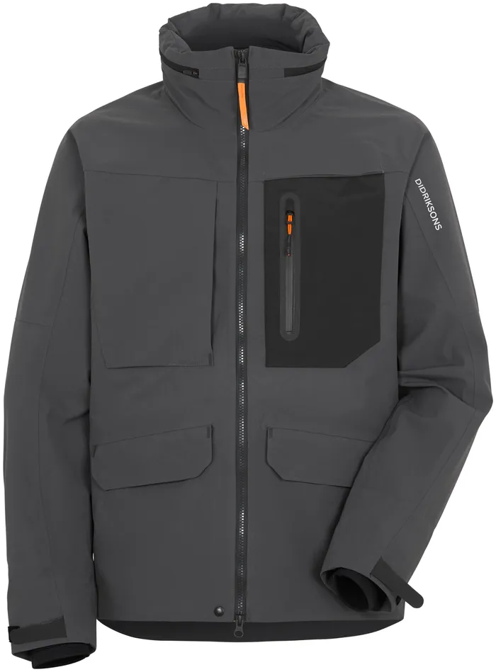 Men Fractus Jacket Coal Black Didriksons Autumn Jackets