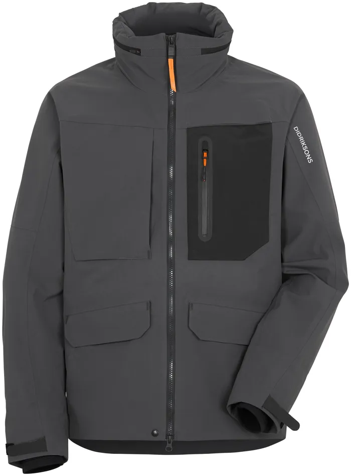 Men Fractus Jacket Coal Black Didriksons Autumn Jackets