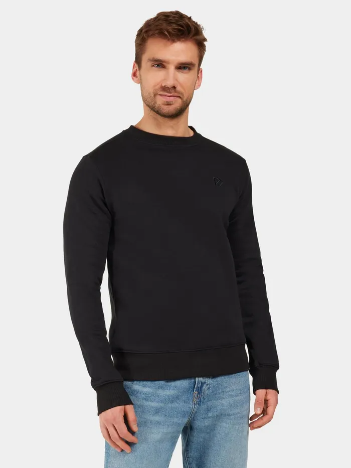 Men Fyn Sweater Black Didriksons Hoodies and Sweatshirts