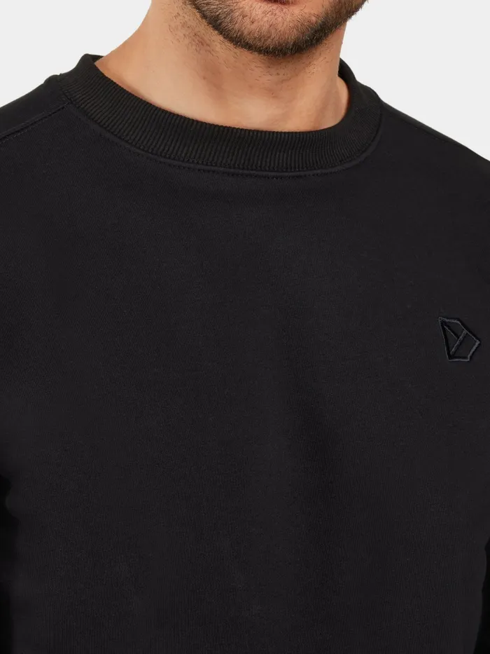 Men Fyn Sweater Black Didriksons Hoodies and Sweatshirts
