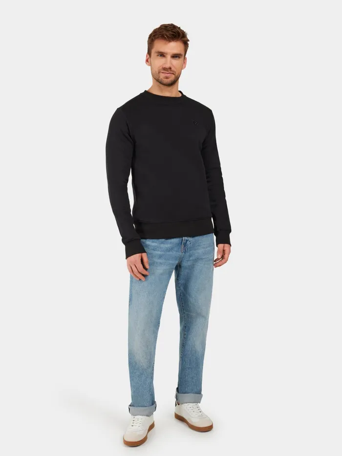 Men Fyn Sweater Black Didriksons Hoodies and Sweatshirts