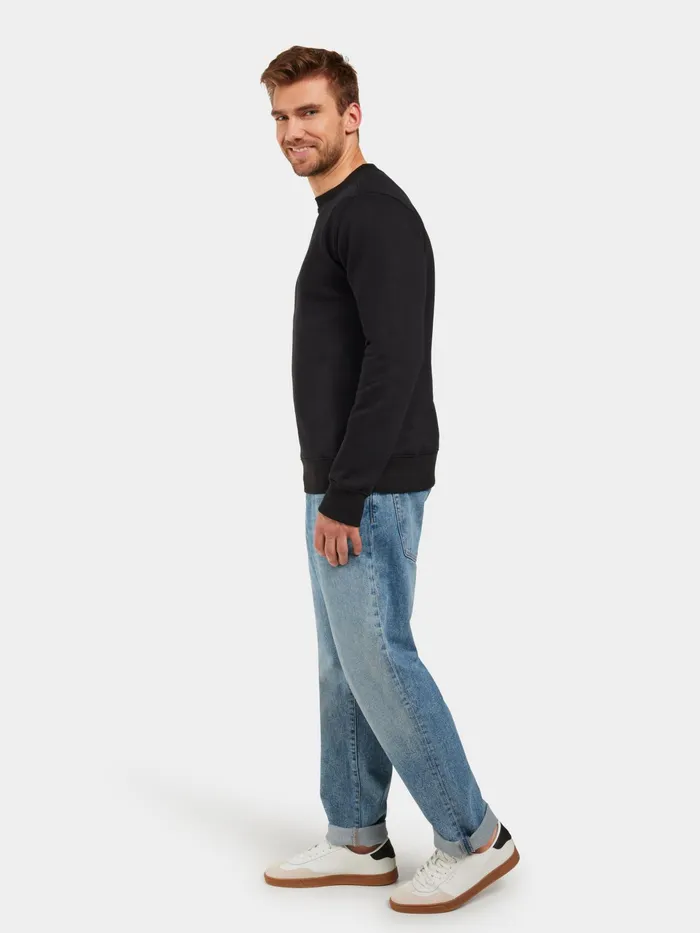 Men Fyn Sweater Black Didriksons Hoodies and Sweatshirts