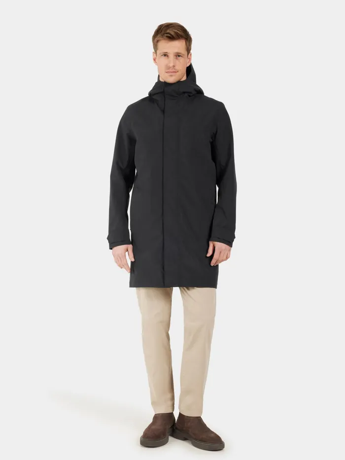 Men George Parka Black Didriksons Spring Jackets