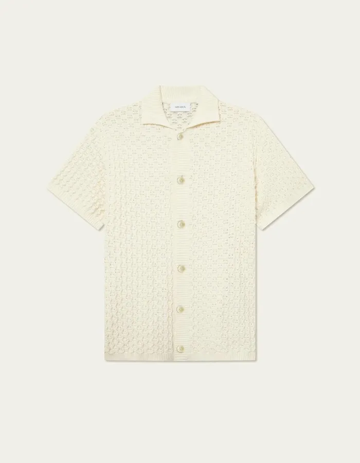 Men Gespertus SS Knit Shirt 8211 Ivory Les Deux ShirtsOvershirts