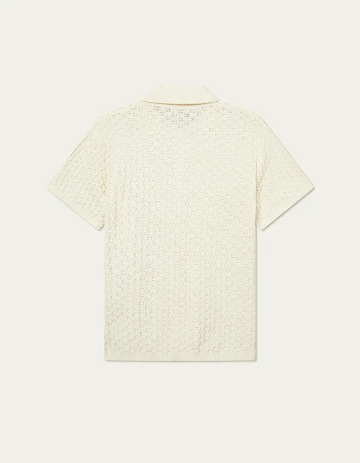Men Gespertus SS Knit Shirt 8211 Ivory Les Deux ShirtsOvershirts