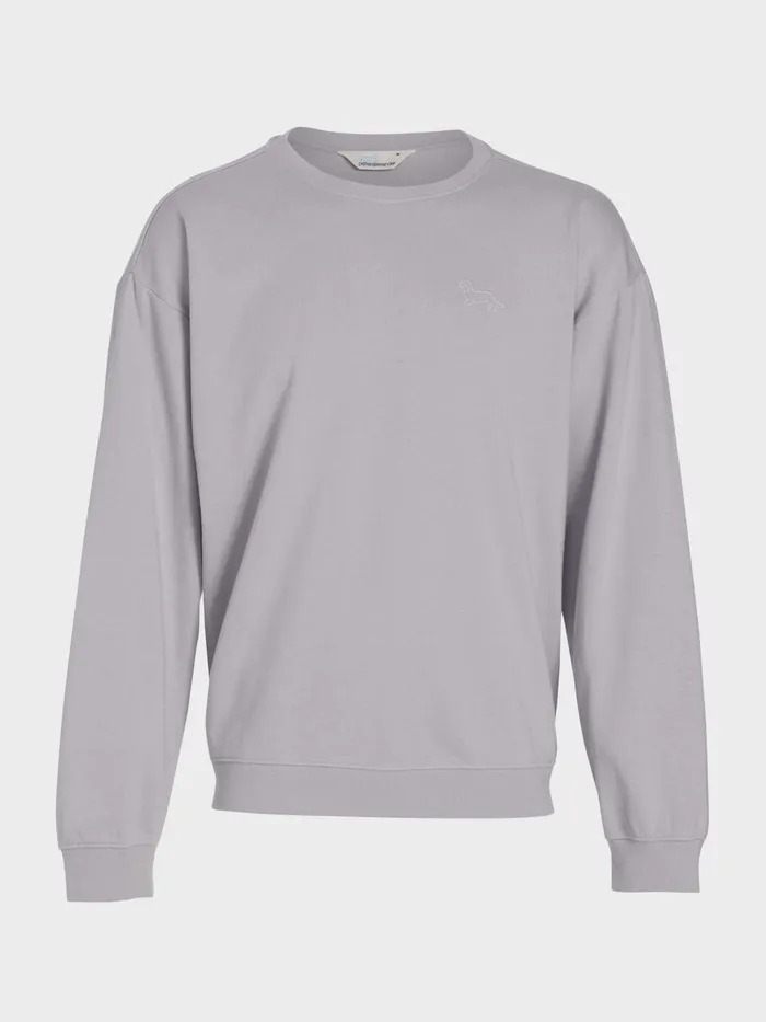 Men Grey Fleece Sweater Grey Peter Alexander Tops