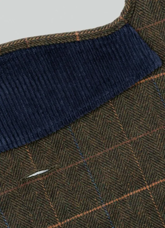 Men Hackett X Hugo and Hudson Hackett London Checked Jacket For Dogs 8211 Small Green