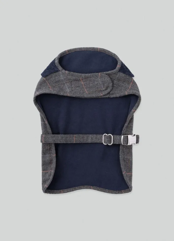 Men Hackett X Hugo and Hudson Hackett London Checked Jacket For Dogs 8211 Small Grey