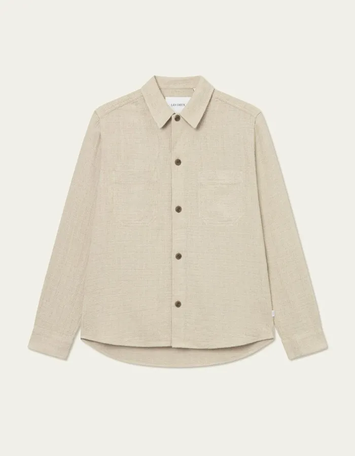 Men Hamilton Overshirt 8211 Light Sand Les Deux ShirtsOvershirts