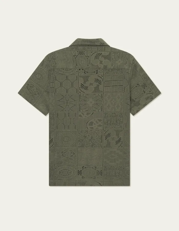 Men Hector Lace SS Shirt 8211 Olive Night Les Deux ShirtsOvershirts