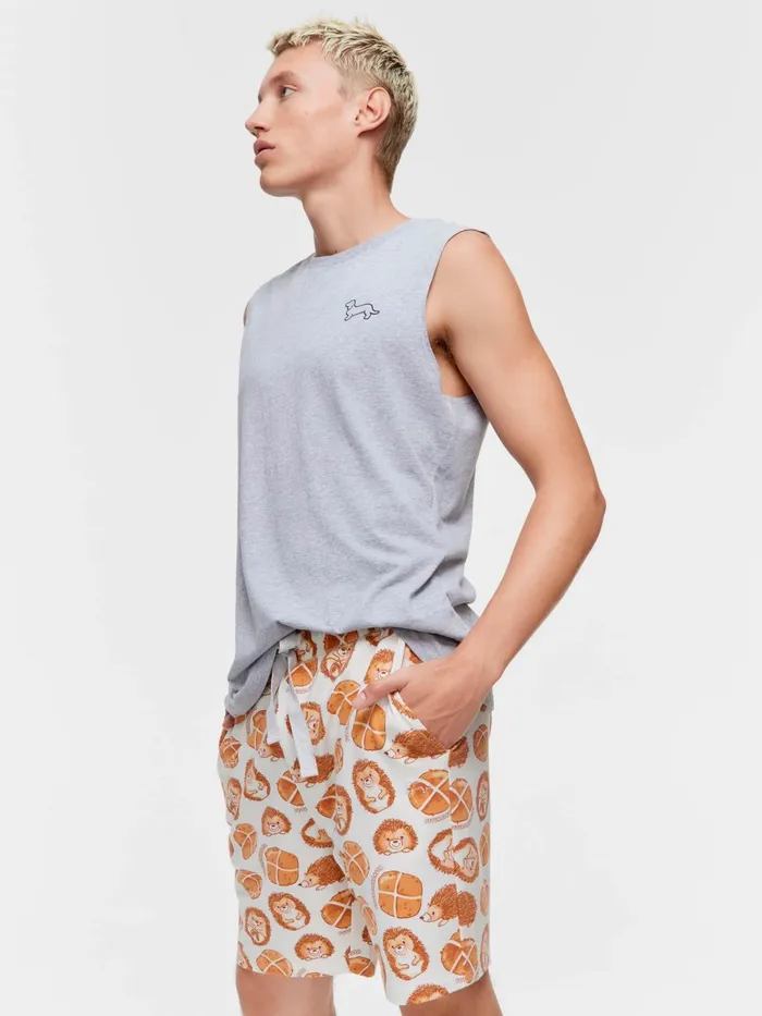 Men Hedgehog Mid Short Multi Peter Alexander Shorts