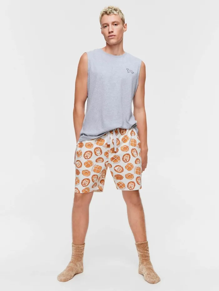 Men Hedgehog Mid Short Multi Peter Alexander Shorts