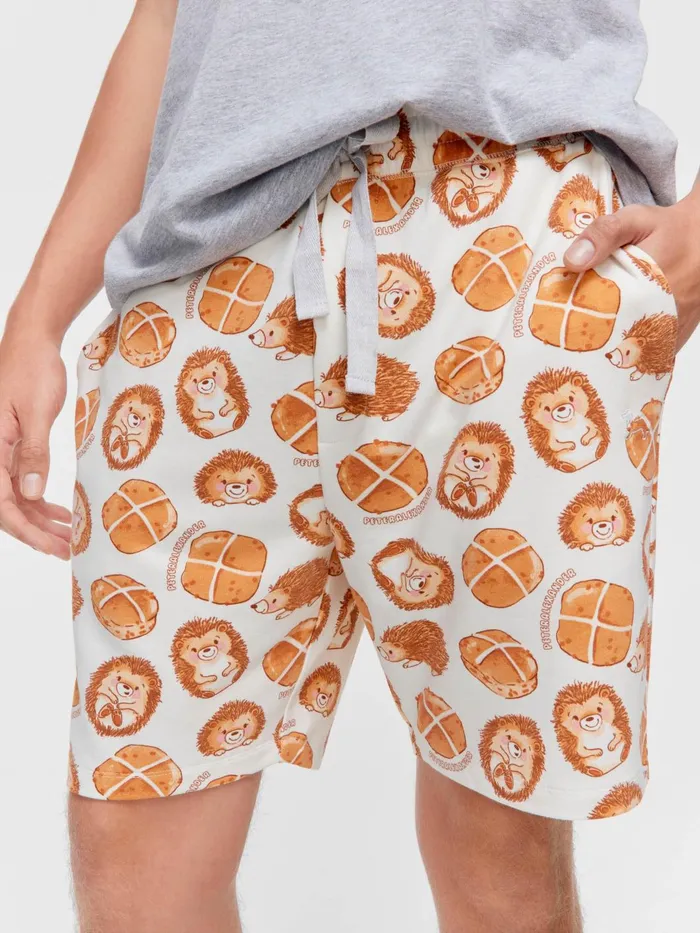 Men Hedgehog Mid Short Multi Peter Alexander Shorts