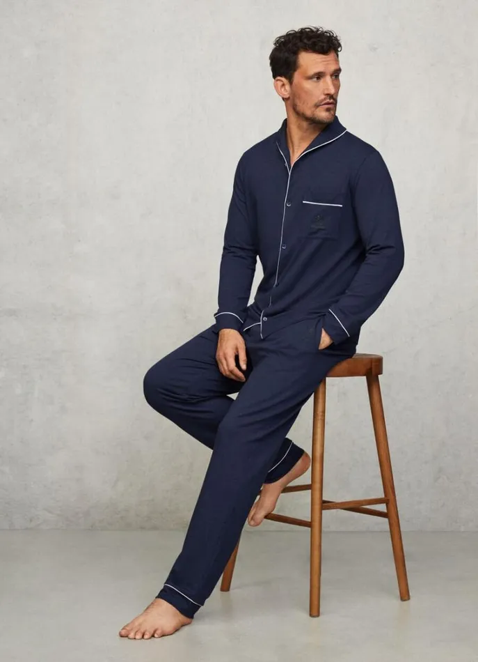 Men Homewear Hackett London Relaxed Fit Pyjama Trousers Navy