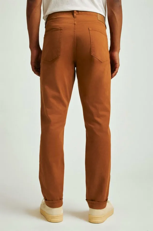 Men Italian Brushed 5Pocket Pants Sequoia Brown Bonobos Jeans