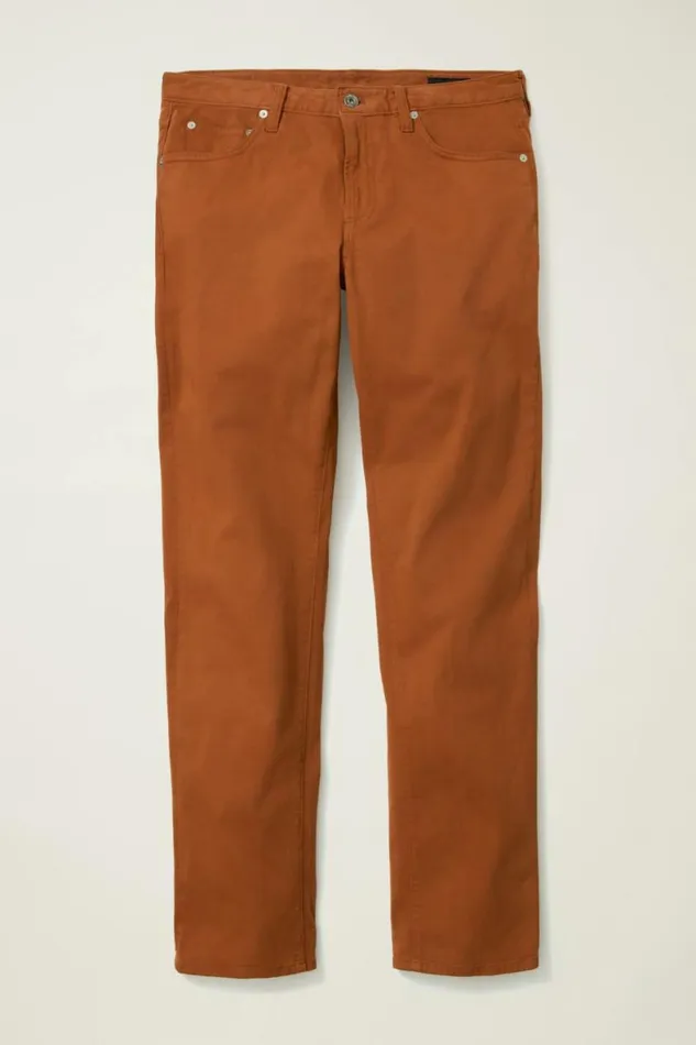 Men Italian Brushed 5Pocket Pants Sequoia Brown Bonobos Jeans