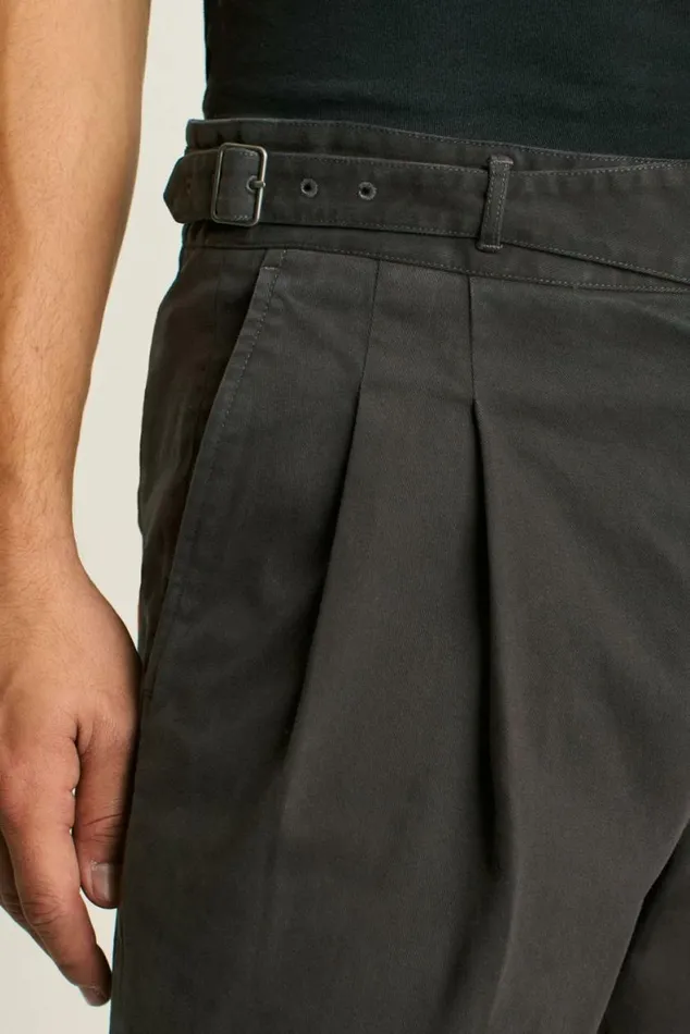 Men Italian Gurkha Trouser Dark Charcoal Cotton Bonobos Dress Pants