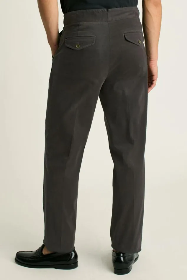 Men Italian Gurkha Trouser Dark Charcoal Cotton Bonobos Dress Pants