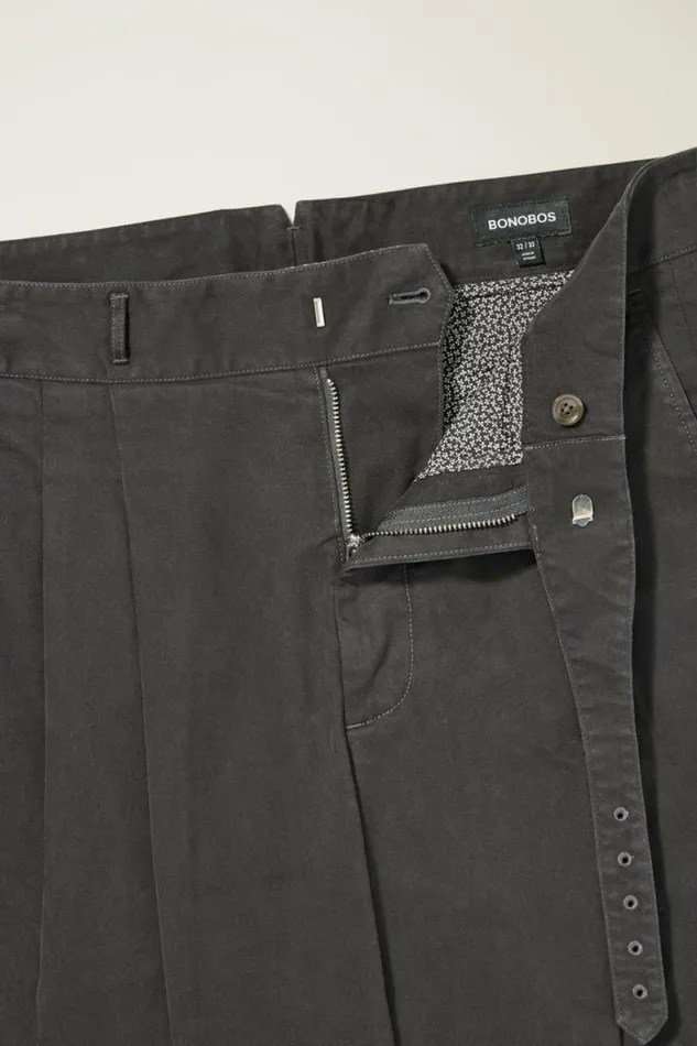 Men Italian Gurkha Trouser Dark Charcoal Cotton Bonobos Dress Pants