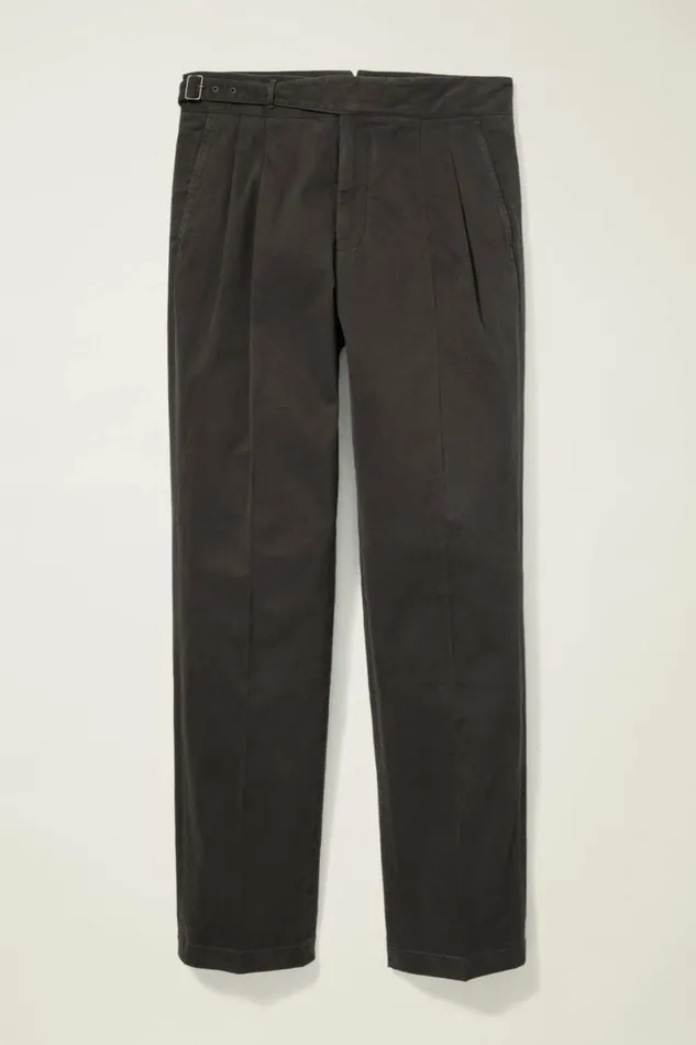 Men Italian Gurkha Trouser Dark Charcoal Cotton Bonobos Dress Pants
