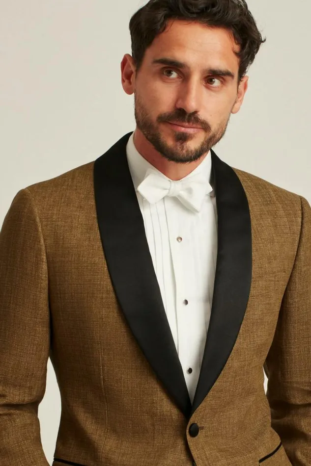 Men Italian Linen Tuxedo Jacket Mill Rust Bonobos Tuxedos