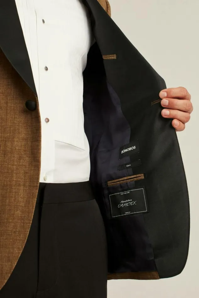 Men Italian Linen Tuxedo Jacket Mill Rust Bonobos Tuxedos
