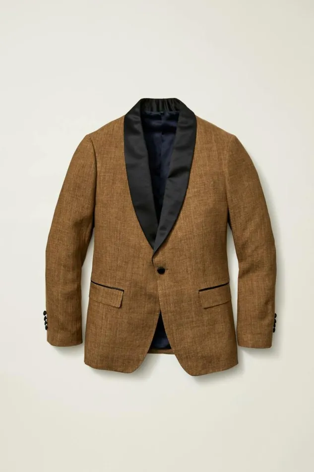Men Italian Linen Tuxedo Jacket Mill Rust Bonobos Tuxedos